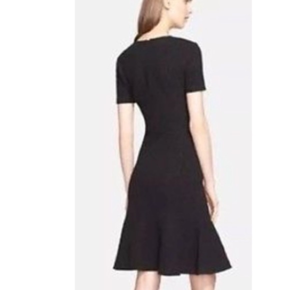 St John dress caviar by St John textured stretch size 8 short sleeve midi - Picture 8 of 8